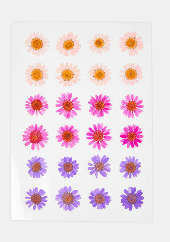 Purple & Pink Flower Body Sticker Set