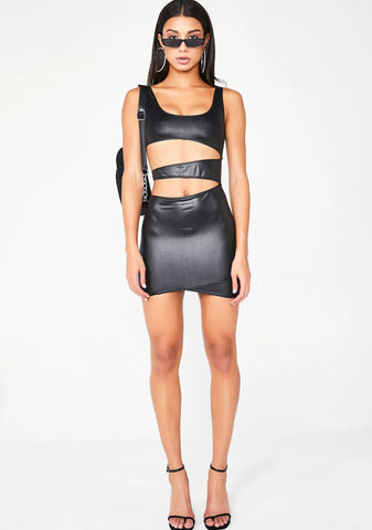 Onyx Command Attention Mini Dress