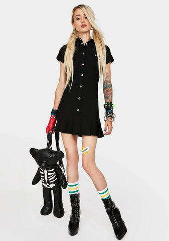 Live N' Learn Button Down Dress