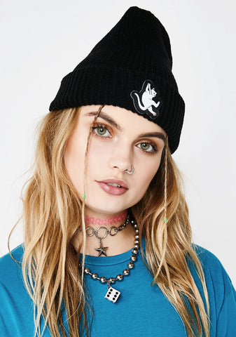 Hang In There Nermal Rib Beanie