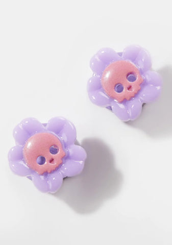 Dead Flowers Stud Earrings