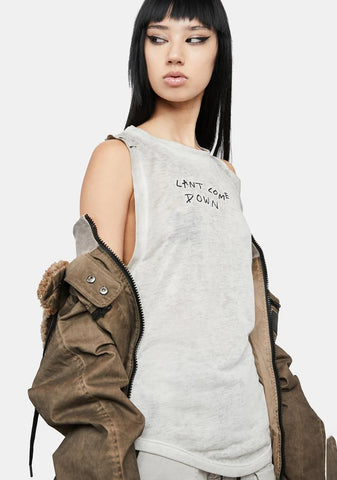 Atmosphere Unisex Cutout Strappy Distressed Muscle Tank