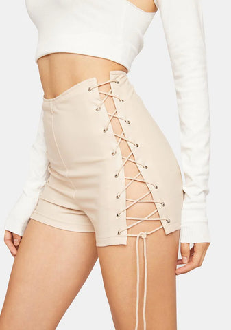 Dusty Dark Intuition Vegan Leather Shorts