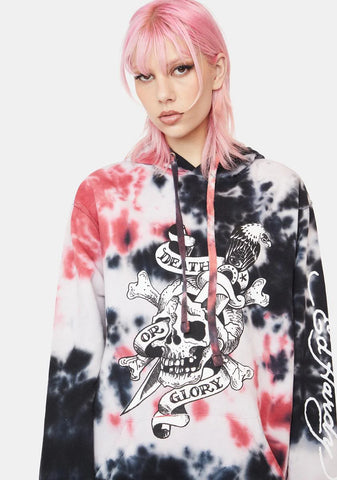 Storm Tie Dye Skull Hoodie