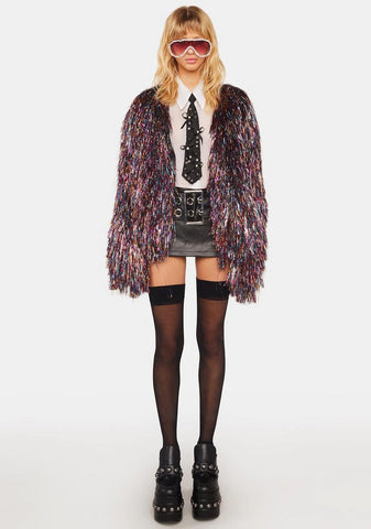 Fancy Multi Tinsel Fringe Jacket