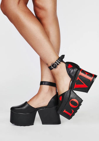 Love Is Blind Platform Wedge Heels