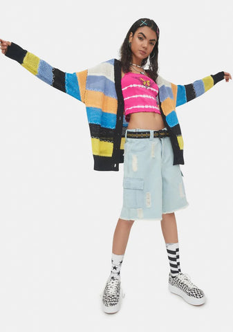 Seize The Day Striped Cardigan