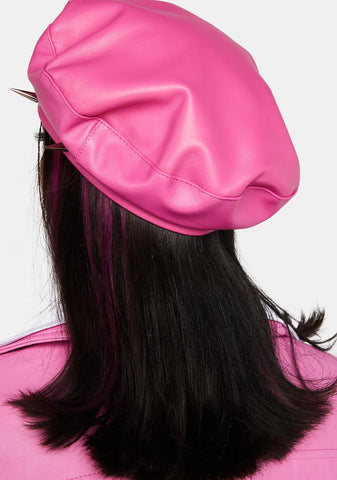 Candy Can't Control Me Spiked Beret