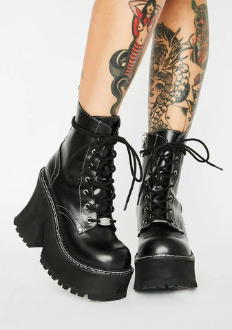 Dark Animal Behavior Platform Boots