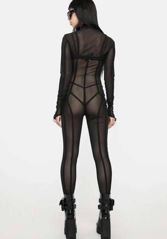 Atmosphere Mesh Catsuit Set