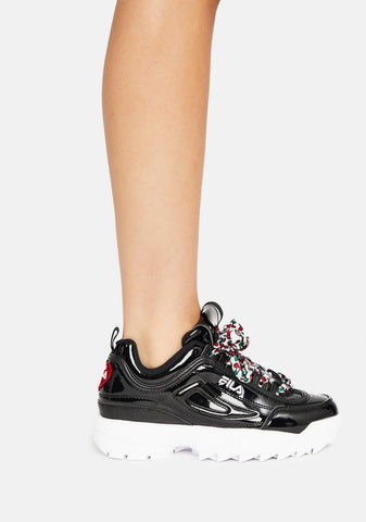 Noir Disruptor 2 Heart Sneakers