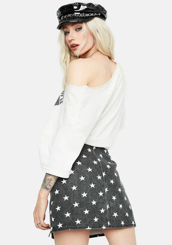 What's Your Sign Denim Mini Skirt