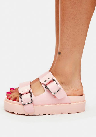 Sweet Slice Of Paradise Slide Sandals