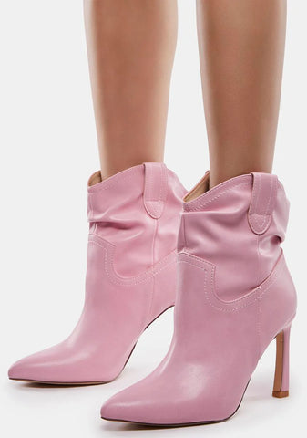 Rose Here For It Heeled Booties