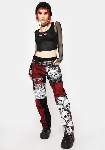Hellfire Fury Printed Jeans