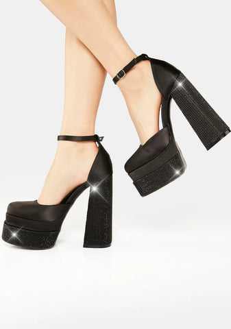 Attention On Me Rhinestone Heels