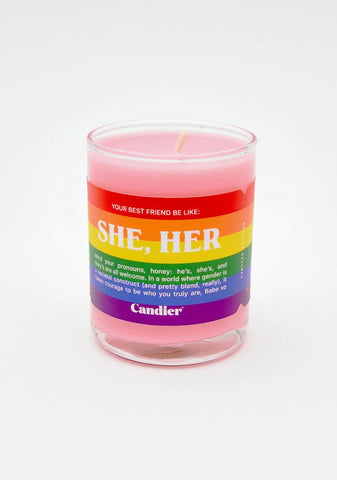 She Her Pride Limited Edition Mini Candle