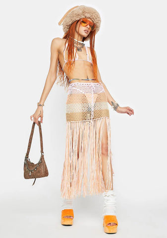 Warmer Nights Fringe Skirt Set