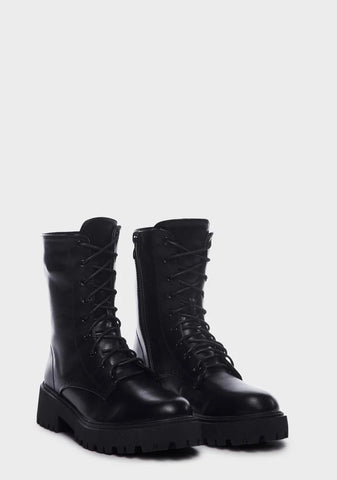 Not In The Mood Combat Boots