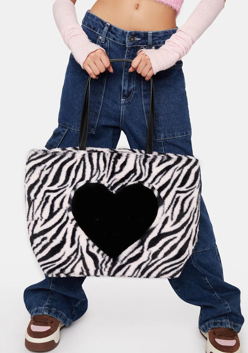 Lola Heart Animal Tote Bag