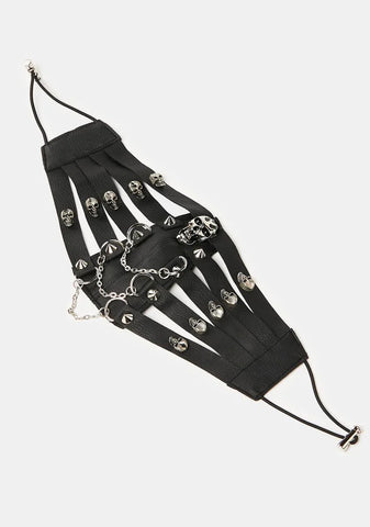 Black Reaper Vegan Leather Punk Mask