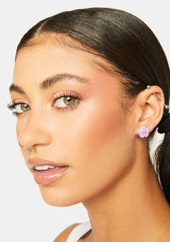 Dead Flowers Stud Earrings