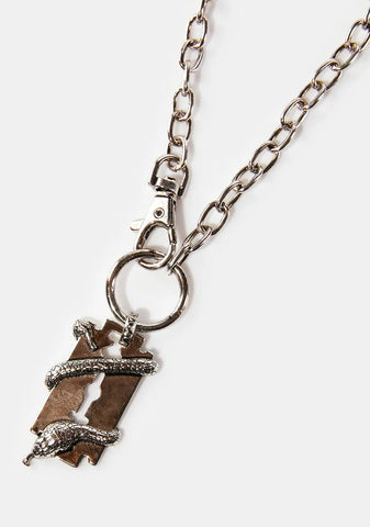 Compression Snake Razor Blade Chain Choker