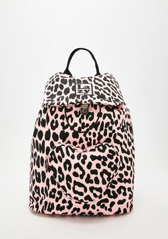 Pink Leopard Rucksack