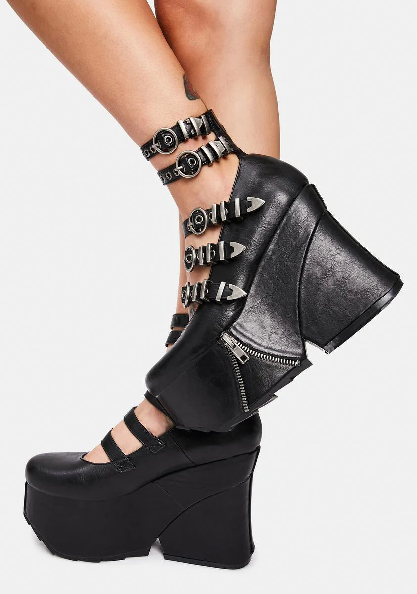 Bedbound Platform Wedge Heels