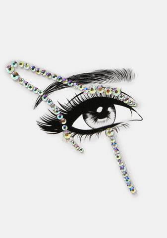 Iridescent Tear Rhinestone Face Gems