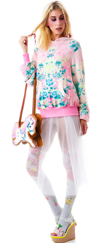 Electric Kimono Malibu Pullover - Dark Red