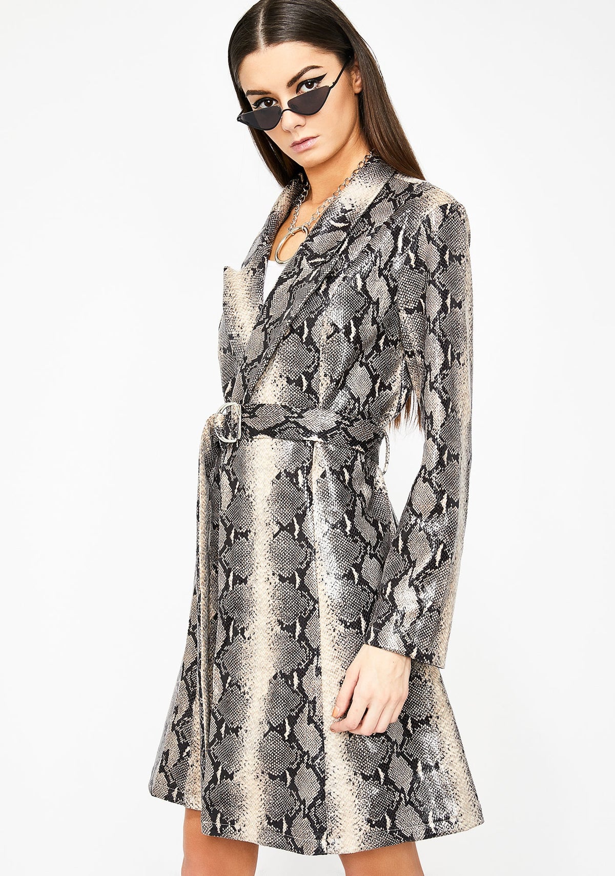 Latte Venomous Vixen Trench Coat