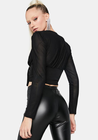 Not The Same Long Sleeve Corset Top