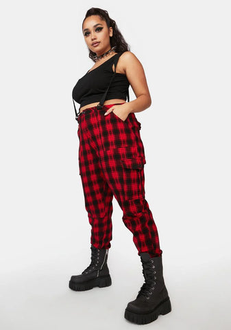 Plus Beg Me To Stay Cargo Pants