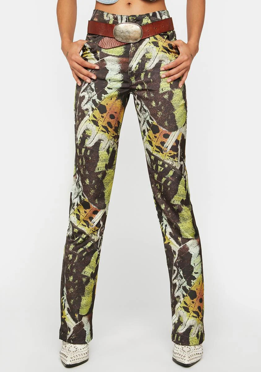 Aurora Satin Butterfly Trousers