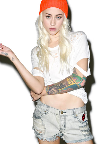 Every Rose Distressed Shorts