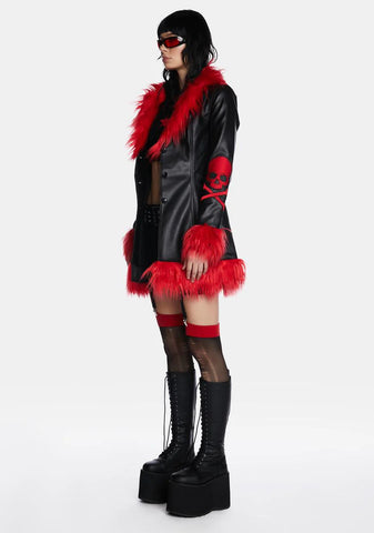 Too Dead To Die Vegan Leather Coat