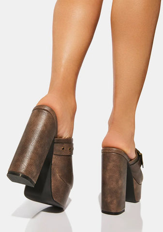 There And Back Again Platform Mules