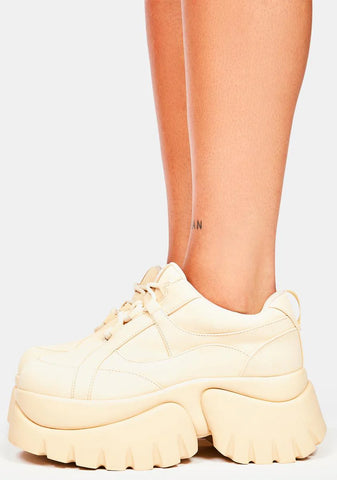 Cream Earthling Platform Sneakers