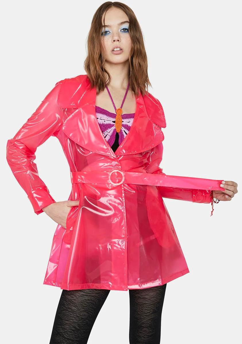 Song Of Sweetness Clear Trench Coat