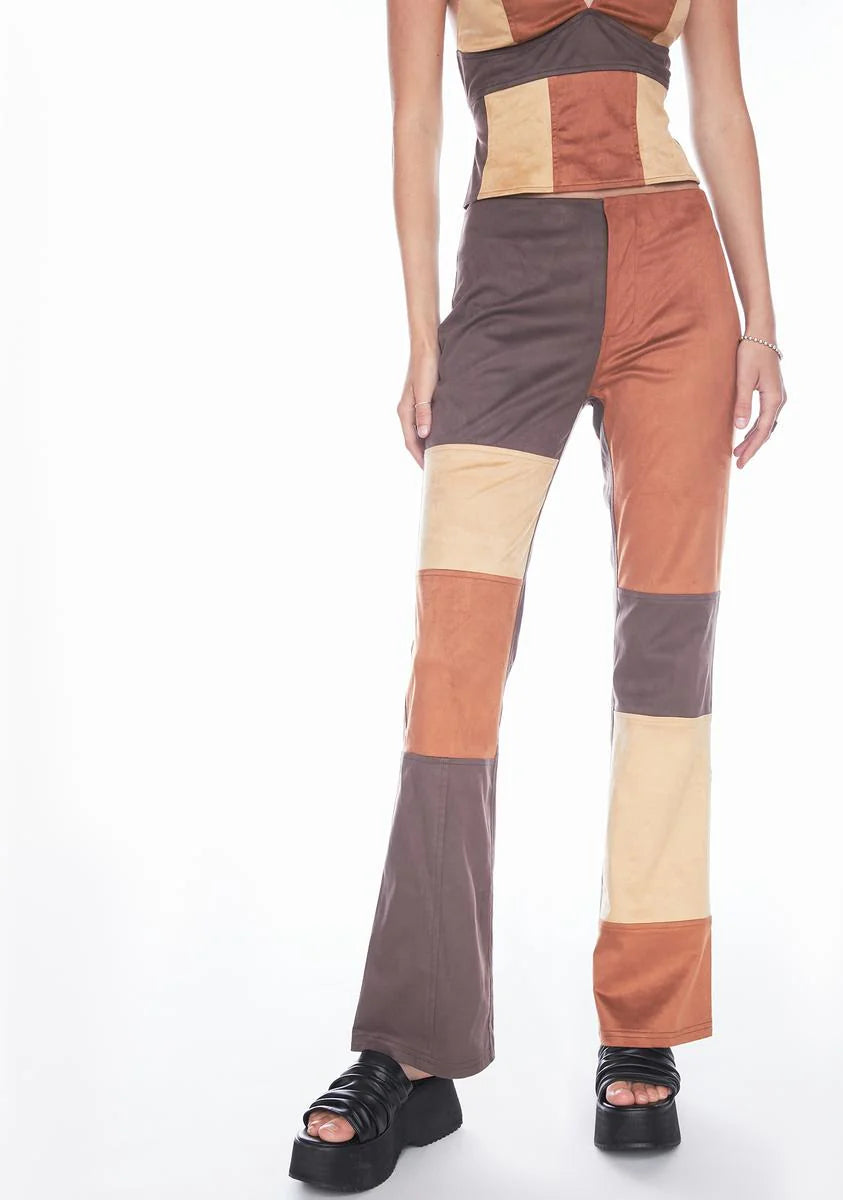 You're The Ultimate Patchwork Flare Pants