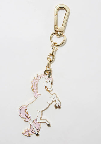 Unicorn Enamel Keychain