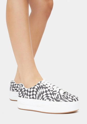 Warp Speed Checkered Sneakers