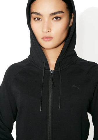 Heather Mesh Full Zip Hoodie