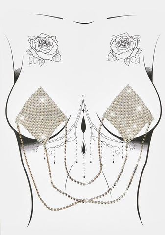 Crystal Reusable Pasties With Chains