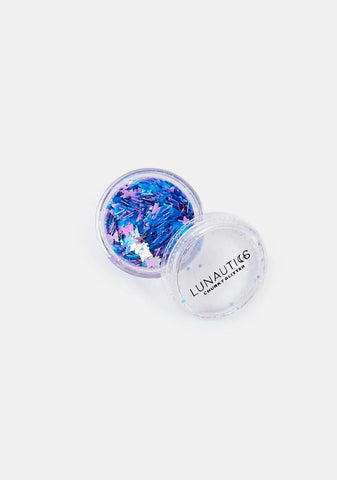 Mariah Blue Purple Butterfly Chunky Glitter