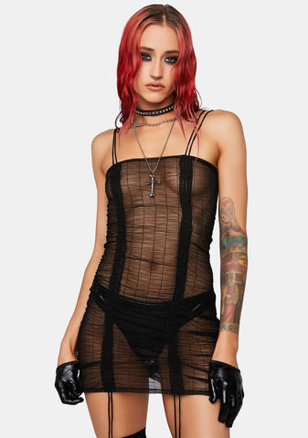 Barely There Sheer Mini Dress