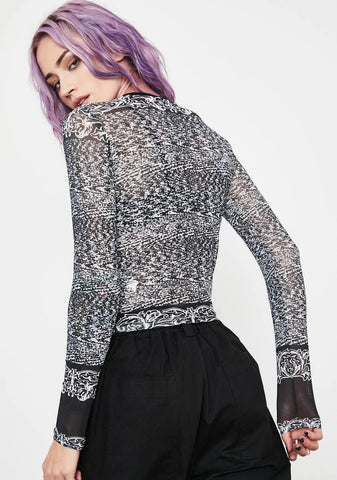 Moral Malfunction Mesh Top