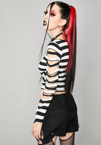 Lost Souls Striped Long Sleeve Top