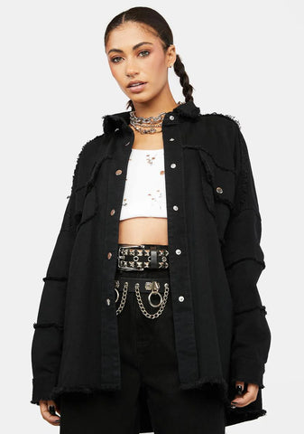 Showoff Skull Denim Jacket